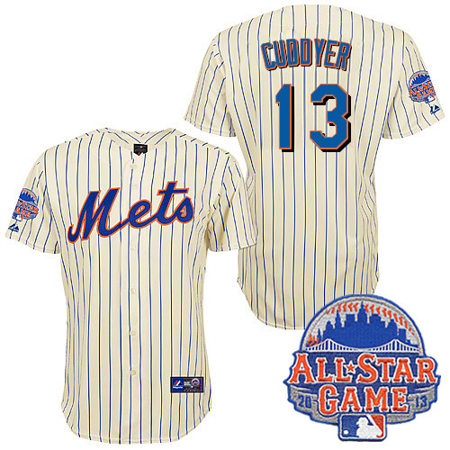Michael Cuddyer #13 mlb Jersey-New York Mets Women's Authentic All Star White Baseball Jersey